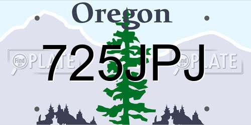 725JPJ Oregon License Plate