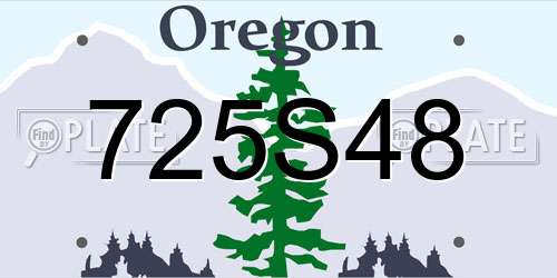725S48 Oregon License Plate