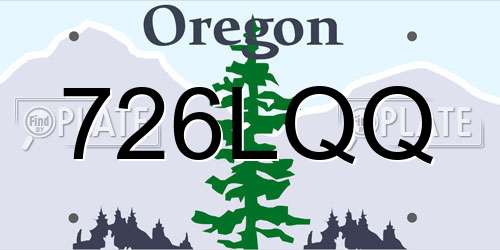 726LQQ Oregon License Plate