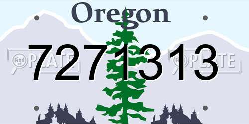 7271313 Oregon License Plate