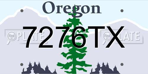7276TX Oregon License Plate