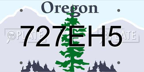 727EH5 Oregon License Plate