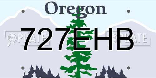 727EHB Oregon License Plate