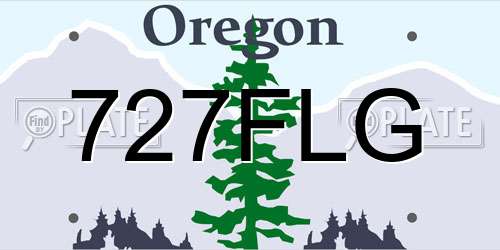 727FLG Oregon License Plate