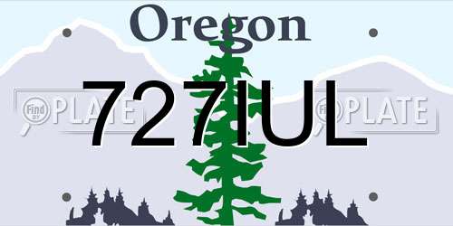 727IUL Oregon License Plate