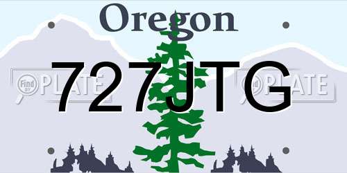 727JTG Oregon License Plate