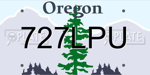 727LPU Oregon License Plate