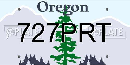 727PRT Oregon License Plate