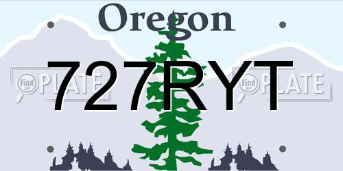 727RYT Oregon License Plate