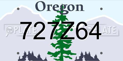727Z64 Oregon License Plate