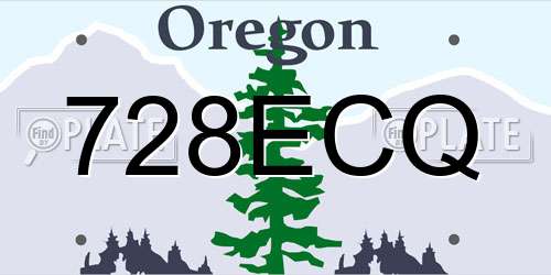 728ECQ Oregon License Plate