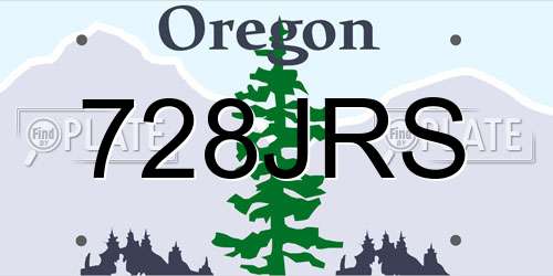 728JRS Oregon License Plate