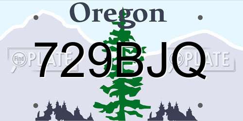 729BJQ Oregon License Plate