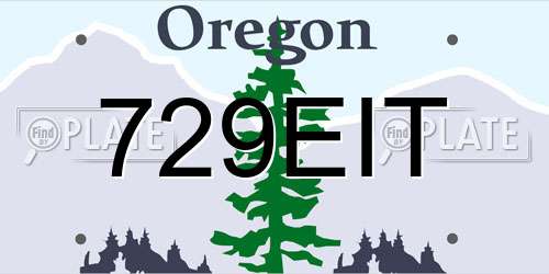 729EIT Oregon License Plate