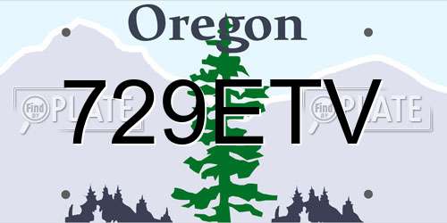729ETV Oregon License Plate