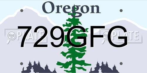 729GFG Oregon License Plate