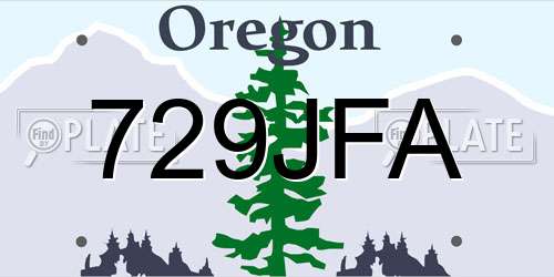 729JFA Oregon License Plate