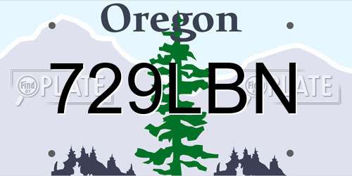 729LBN Oregon License Plate