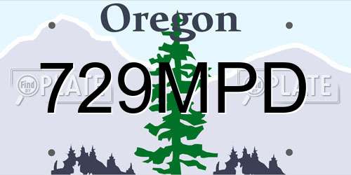 729MPD Oregon License Plate