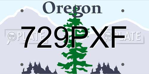 729PXF Oregon License Plate