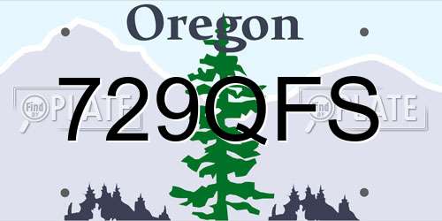 729QFS Oregon License Plate