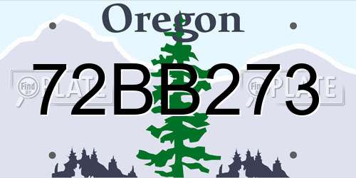 72BB273 Oregon License Plate