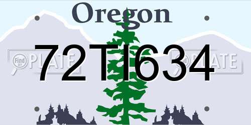 72TI634 Oregon License Plate