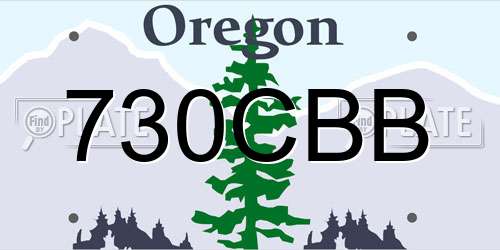 730CBB Oregon License Plate