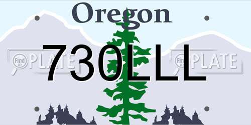 730LLL Oregon License Plate