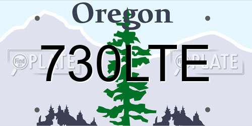 730LTE Oregon License Plate
