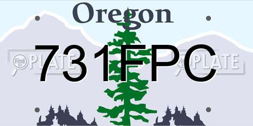 731FPC Oregon License Plate