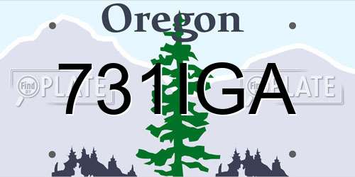 731IGA Oregon License Plate