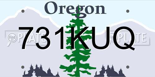 731KUQ Oregon License Plate