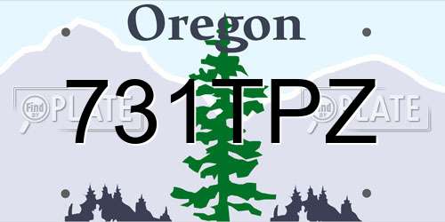 731TPZ Oregon License Plate