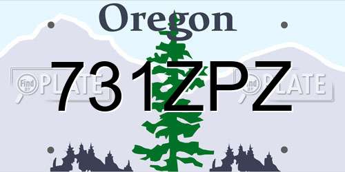731ZPZ Oregon License Plate
