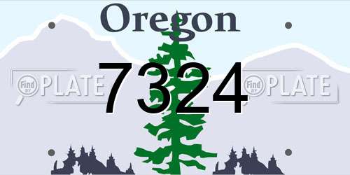 7324 Oregon License Plate