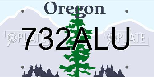 732ALU Oregon License Plate