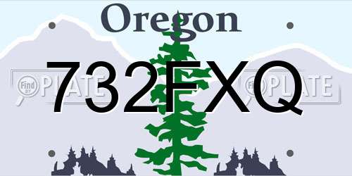 732FXQ Oregon License Plate
