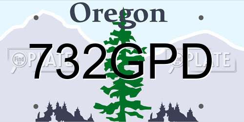 732GPD Oregon License Plate