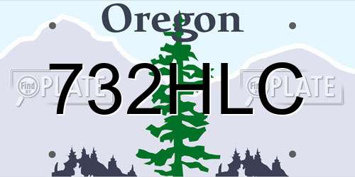 732HLC Oregon License Plate