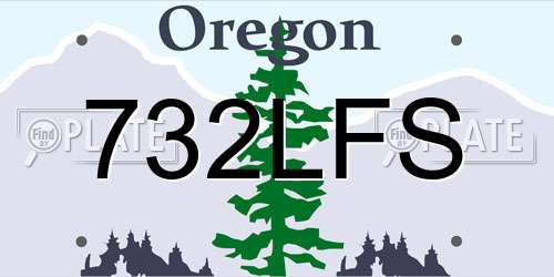 732LFS Oregon License Plate