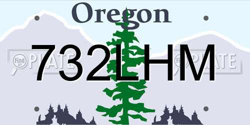 732LHM Oregon License Plate