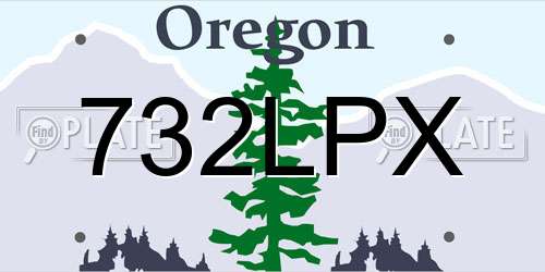 732LPX Oregon License Plate
