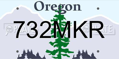 732MKR Oregon License Plate