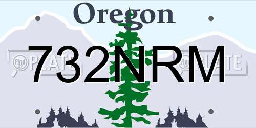 732NRM Oregon License Plate