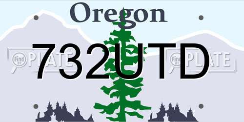 732UTD Oregon License Plate