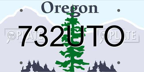 732UTO Oregon License Plate