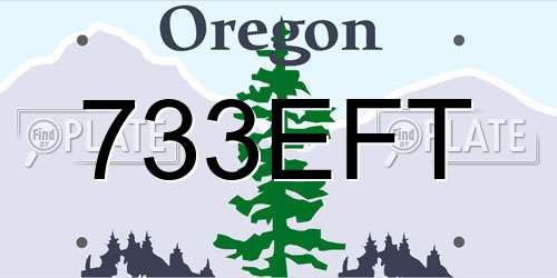 733EFT Oregon License Plate
