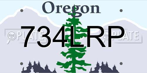 734LRP Oregon License Plate