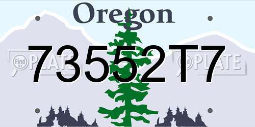 73552T7 Oregon License Plate